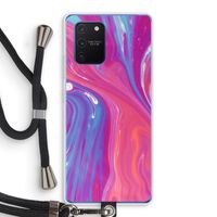 Paarse stroom: Samsung Galaxy Note 10 Lite Transparant Hoesje met koord