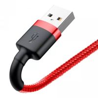 Baseus Cafule USB Lightning Kabel 2,4A 0,5m (Rood) - thumbnail