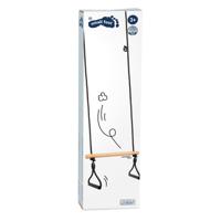 Small Foot - houten trapezeschommel met gymnastiekringen black line