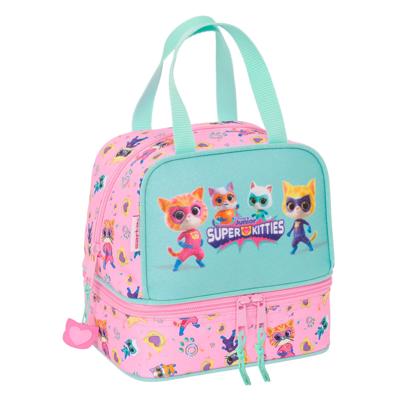 Lunchtrommel SuperKitties Roze Turkoois 20 x 20 x 15 cm