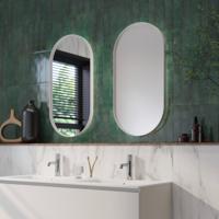 Ben Vita ovale spiegel met LED verlichting en anti-condens 40x80 cm Mat Wit