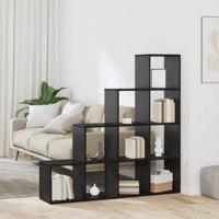 Kamerscherm Boekenkast Zwart eiken 131.5 x 29 x 131.5 cm