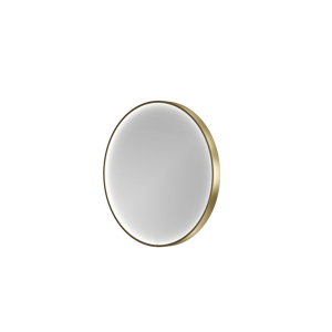 Balmani Secret rond badkamerspiegel Brushed Champagne Gold Ø 60 cm met spiegelverlichting en anti-damp