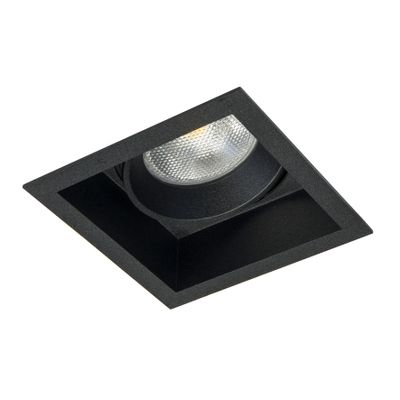 BR0005 LED-inbouwarmatuur Vierkant kantelbaar verdiept GU10-fitting Zwart