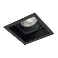BR0005 LED-inbouwarmatuur Vierkant kantelbaar verdiept GU10-fitting Zwart