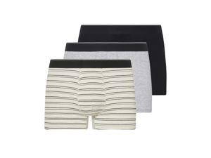 esmara Men 3 Heren boxers (Zwart/beige/grijs, L)