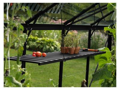 Vitavia Aluminium kasrek, 120 x 30 x 34 cm, zwart