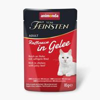 ANIMONDA Vom Feinsten Adult Raffinesse in Gelei rijk aan Kip met Rundvlees - natvoer voor katten - 85g