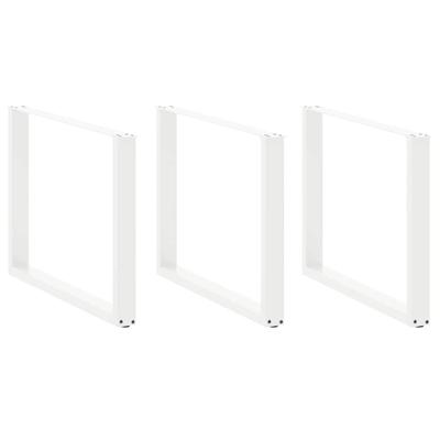 Eettafelpoten 2 st U-vormig 100x(72-73) cm staal wit