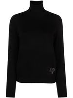 LIU JO logo-embellished roll-neck jumper - Noir