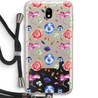 Bloemetjes: Samsung Galaxy J7 (2017) Transparant Hoesje met koord
