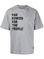 The Power For The People t-shirt à logo imprimé - Gris