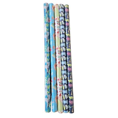 Gerimport Rollen inpakpapier/cadeaupapier - 5x stuks - verjaardag - 200 x 70 cm - papier