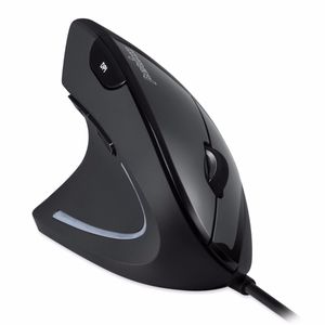 Perixx Perimice-513L Ergonomische muis USB Optisch Zwart 5 Toetsen 2000 dpi Ergonomisch