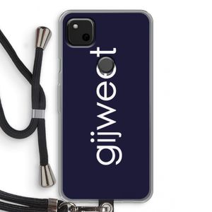 Gijweet: Pixel 4a Transparant Hoesje met koord