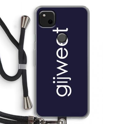 Gijweet: Pixel 4a Transparant Hoesje met koord
