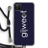Gijweet: Pixel 4a Transparant Hoesje met koord