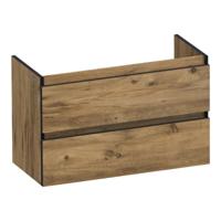Brauer Joy Edge - Onderkast Ondiep - 80 cm - met 2 Softclose Lades Greeploos en 1 Sifon Uitsparing - Chateau