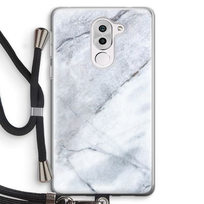 Witte marmer: Honor 6X Transparant Hoesje met koord
