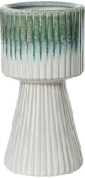 Decoris bloempot rond keramiek 15x29cm wit