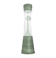Fisura Lava Lamp - Jade Met Transparante Vloeistof En Mint Lava
