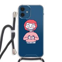 Hartje: iPhone 12 Transparant Hoesje met koord