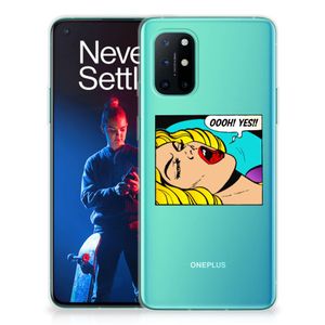 OnePlus 8T Silicone Back Cover Popart Oh Yes