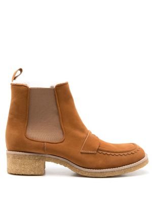 Sarah Chofakian bottines Pullman en cuir - Marron