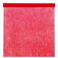 Santex Tafelkleed op rol - polyester - rood - 120 cm x 10 m - Feesttafelkleden - thumbnail