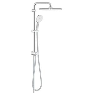 GROHE Tempesta 250 Cube Regendoucheset - 73.6cm - hoofddouche - 25cm - vierkante handdouche - 3 straalsoorten - met omstelkraan - chroom 26977001