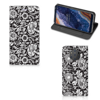 Nokia 9 PureView Smart Cover Black Flowers - thumbnail