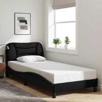 Bedframe zonder matras "Hvar" 90x200 cm stof zwart