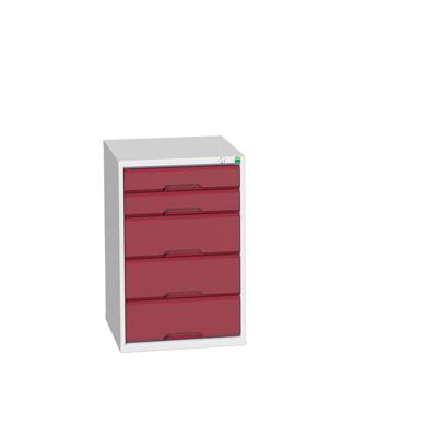 Bott Verso Schuifladenkast | 525x550x800mm | 5 Laden | RAL 3004 - 16925012.24