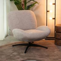 LABEL51 Draaifauteuil 'Clayton' Canyon stof, kleur Grijs