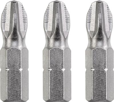 Schroefbit philips Nr. 1 25 mm 1/4 inch 3 stuks kaart - Eurofix