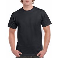 Zwarte katoenen t-shirts voor heren 200 grams 2XL (44/56)  - - thumbnail