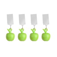 Tafelkleedgewichten appels - 4x - groen - kunststof - voor tafelkleden en tafelzeilen - thumbnail