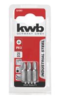 Schroefbit philips Nr. 3 25 mm 1/4 inch 3 stuks kaart - Kwb
