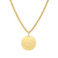 Gepersonaliseerde echo lijntekening ketting - Stainless steel - 15 mm - Goud