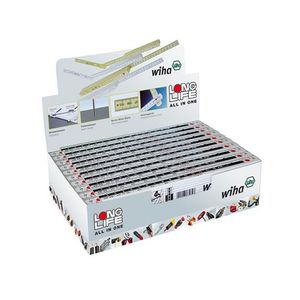 Duimstok longlife Wiha 410 2007 10 delen 2 meter in display 20 stuks 34495
