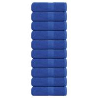 VidaXL Washandjes frogn 10 st 30x30 cm 360 g/m² blauw