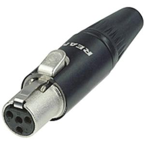 Rean AV RT4FC-B Miniatuur-XLR-connector Bus, recht Aantal polen: 4 Zwart 1 stuk(s)