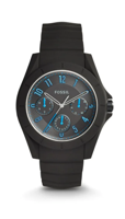 Horlogeband (Band + Kastcombinatie) Fossil FS5222 Onderliggend Silicoon Zwart 22mm
