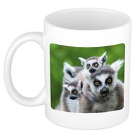 Foto mok maki mok / beker 300 ml - Cadeau maki apen liefhebber - feest mokken - thumbnail