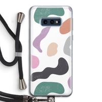 Memphis Shapes: Samsung Galaxy S10e Transparant Hoesje met koord
