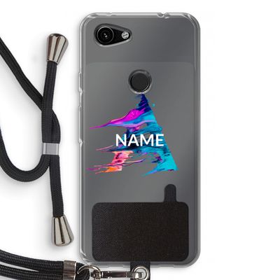 Abstract Spectrum: Pixel 3a Transparant Hoesje met koord