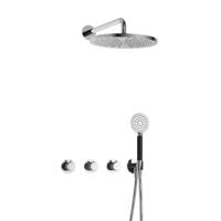Hotbath Cobber X - CX7067 - Inbouw Regendoucheset - Chroom - 2 Stopkranen - Thermostatisch - Wandarm 40 cm - Hoofddouche 300 mm - Ronde Handdouche 3 Standen - met M106 - Waterbesparend