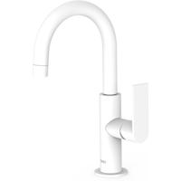 Wastafelkraan Tres Loft | Opbouw | Draaibare uitloop | Mengkraan | Standaard model | 1-hendel | Rond | Wit mat