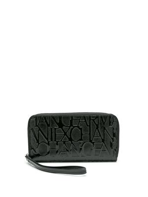 Armani Exchange portefeuille à logo embossé - Noir