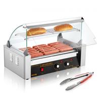 VEVOR Hot Dog Maker Hot Dog Grill Hot Dog Rolls Grill RVS 7 Rollen 1,4kW